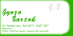 gyozo bartok business card